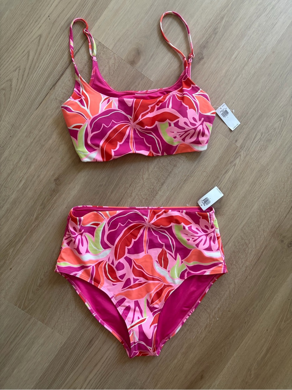 NWT Old Navy high waisted tropical floral print bikini
